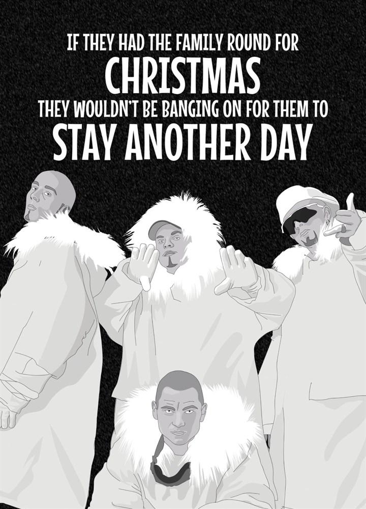 Merry Christmas, Please Don't Stay Another Day Card