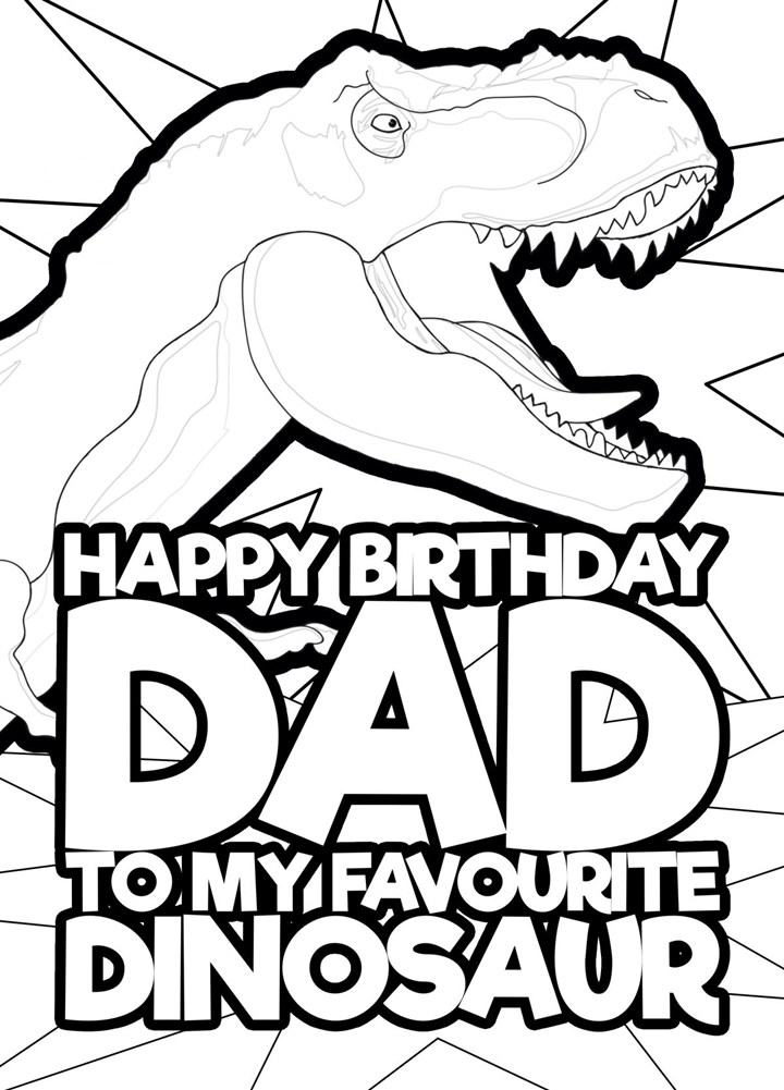 Dad You're My Favourite Dinosaur Birthday Card