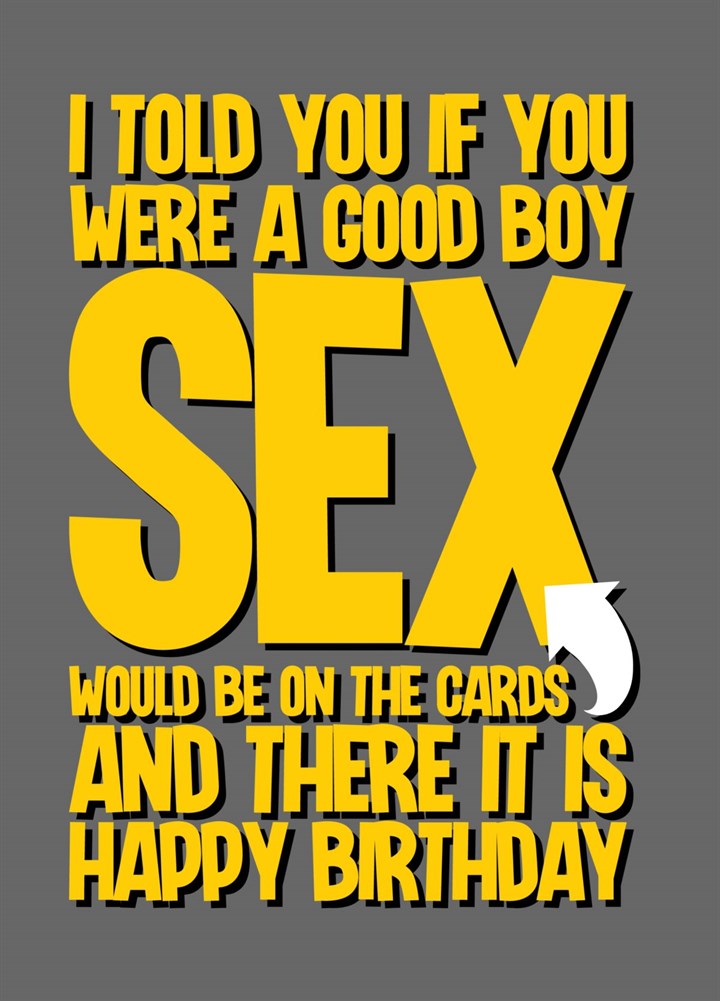 Sex Is On The Cards - Happy Birthday