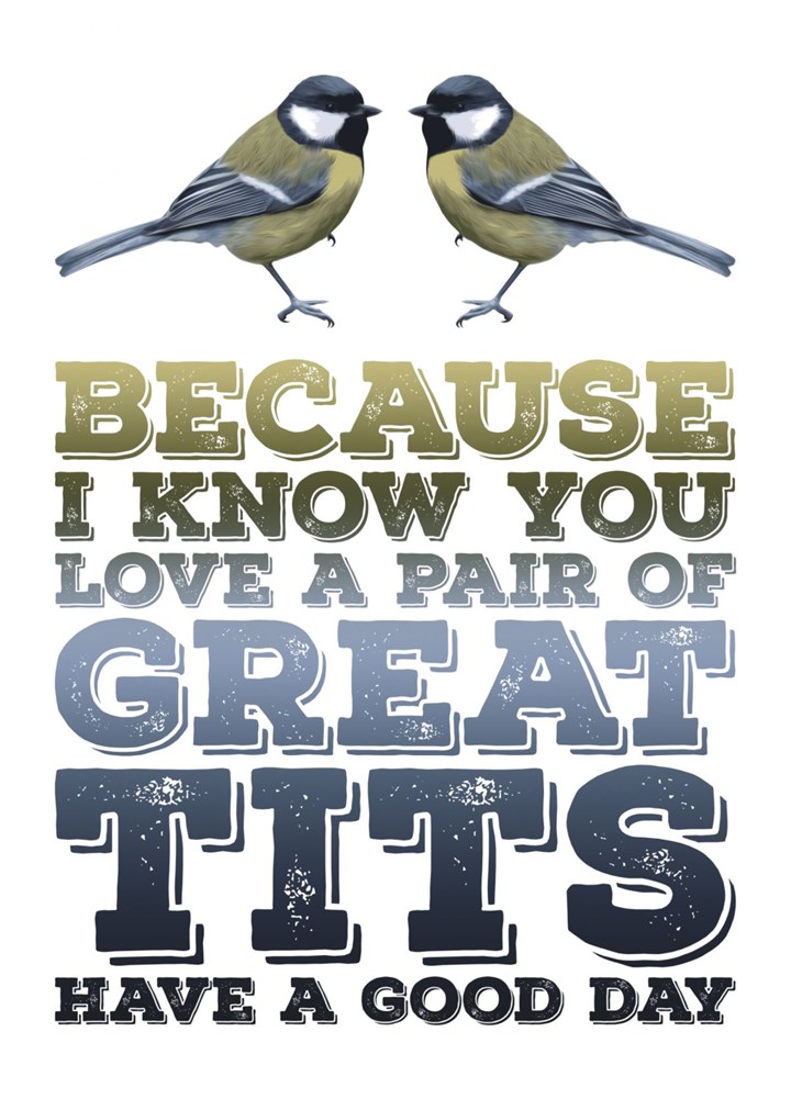 I Know You Love A Pair Of Great Tits Card