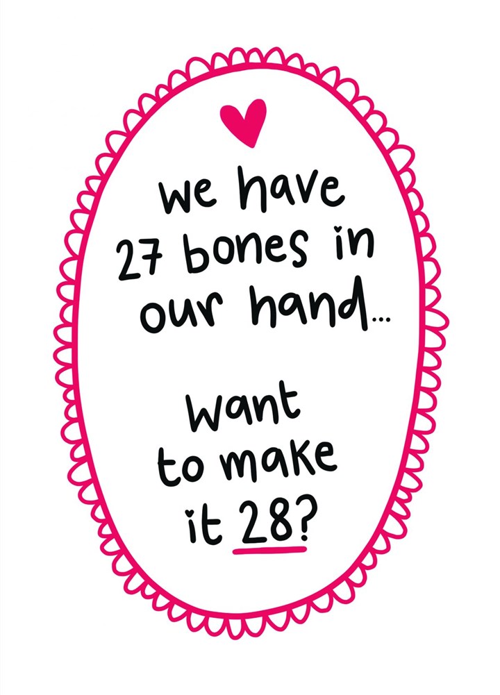 27 Bones In Our Hand Card