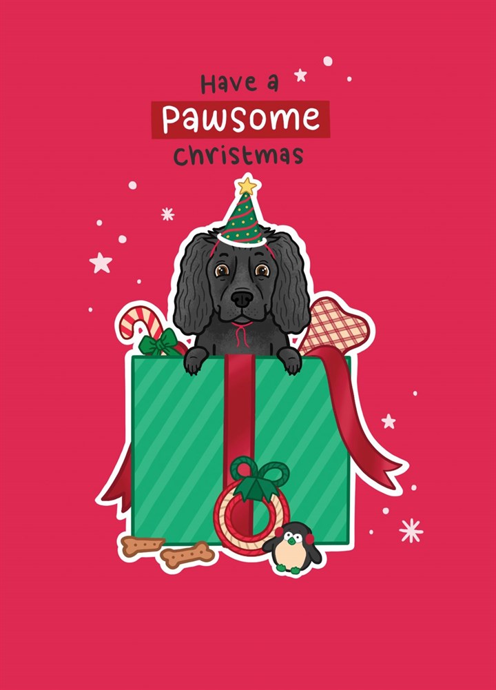 Have A Pawsome Christmas - Cocker Spaniel Card