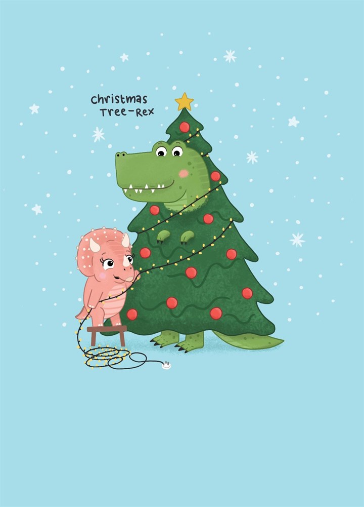 Christmas Tree-Rex Card