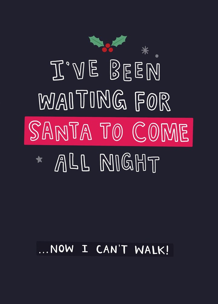 Waiting For Santa To Come Card