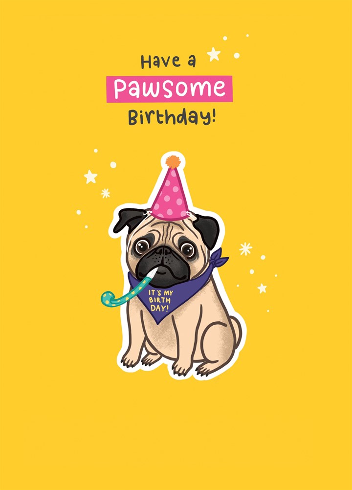 Birthday - Pug Card