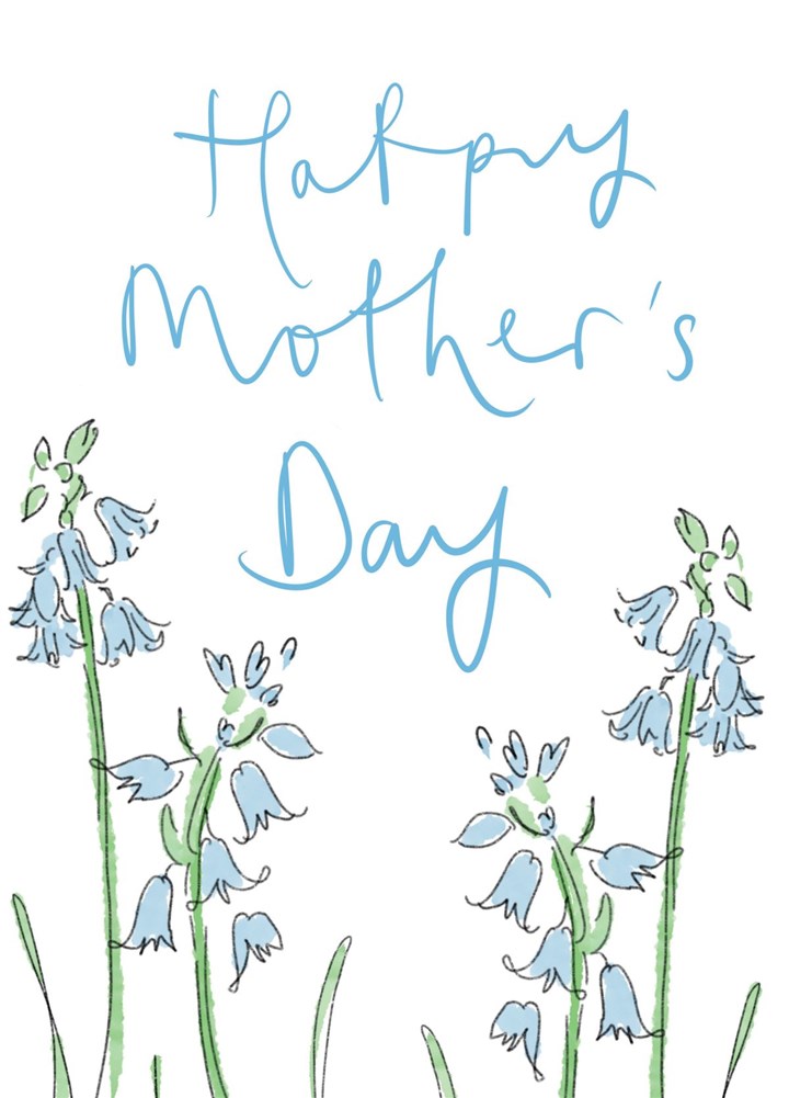 Pretty Bluebell Floral Mother's Day Card