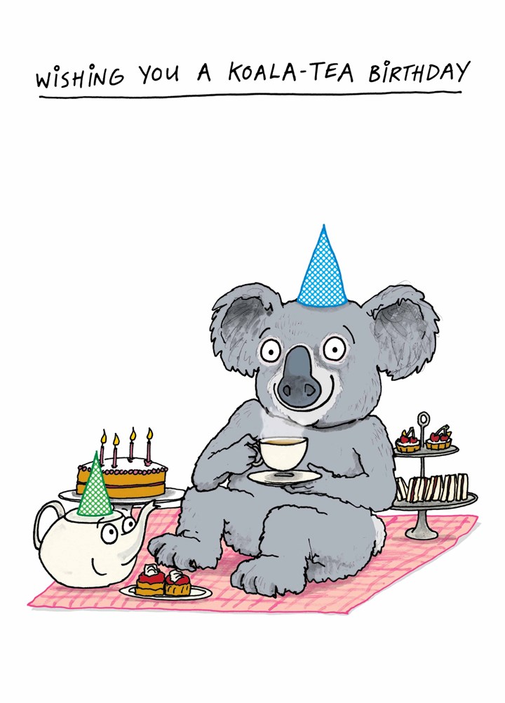 Koala-Tea Birthday Card
