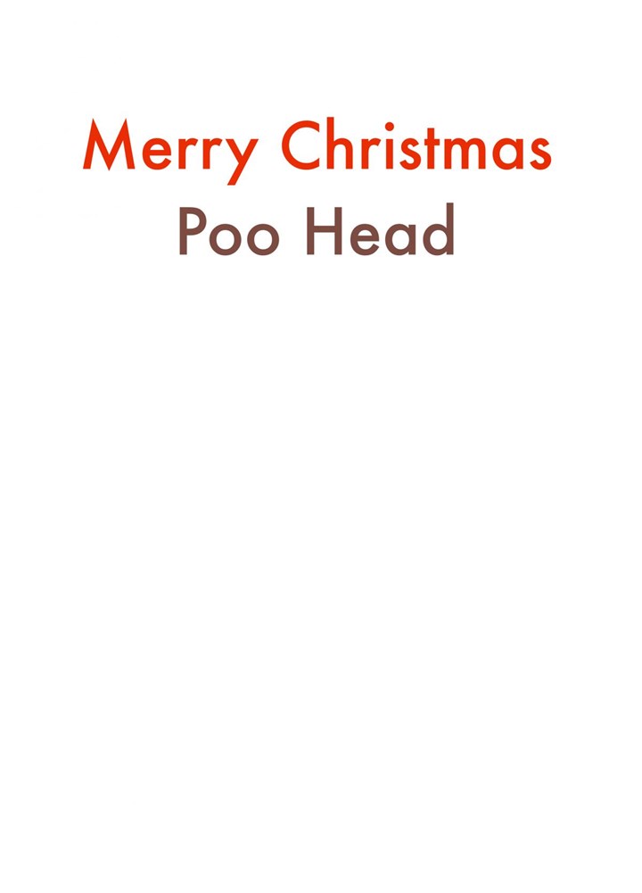 Merry Christmas Poo Head Card