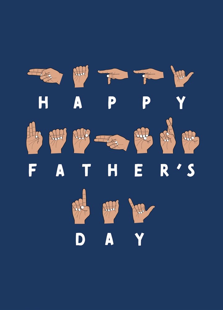 ASL American Sign Language Father's Day Card