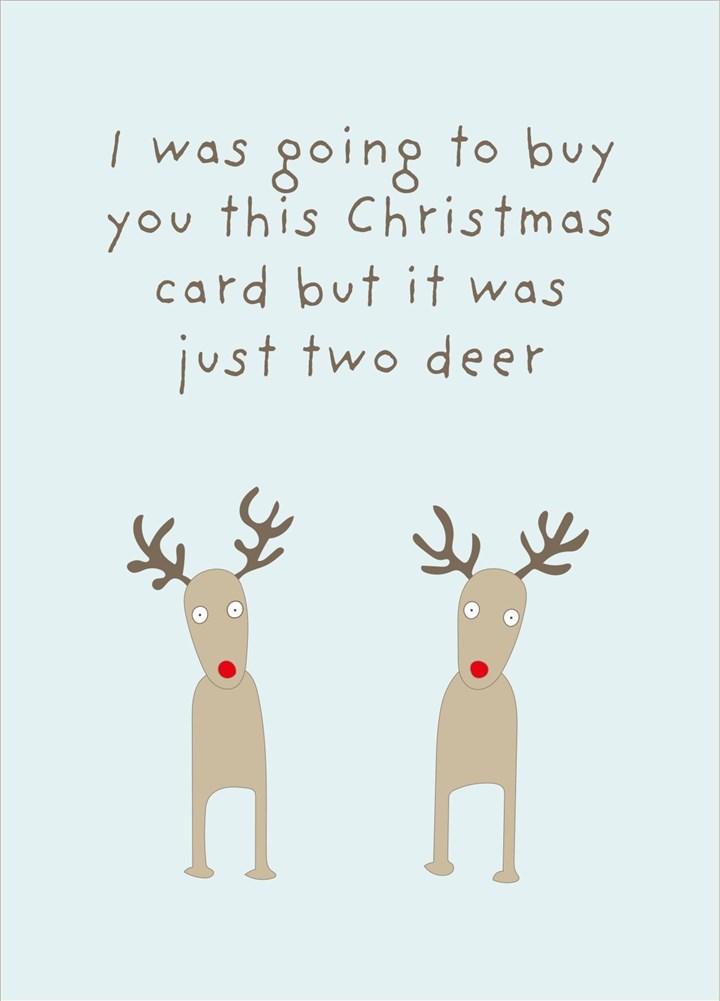 Two Deer Card