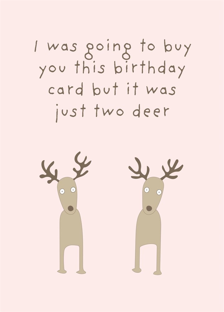 Two Deer Card