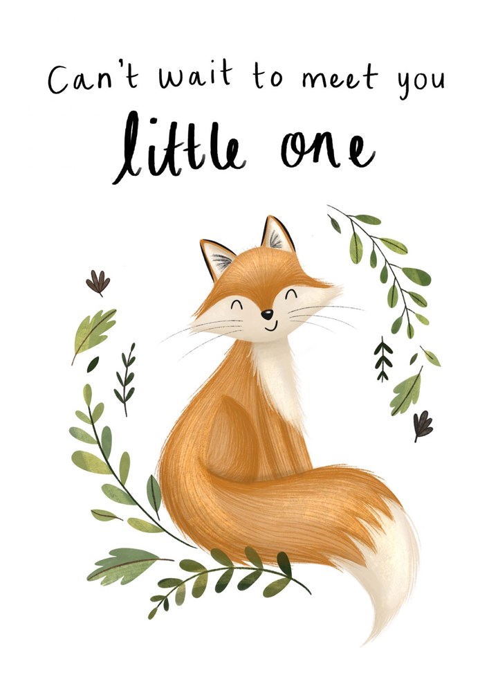 Can't Wait To Meet You Little One Fox Card