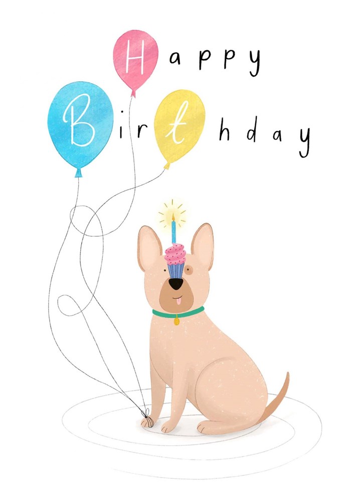 Happy Birthday Cute Dog Card