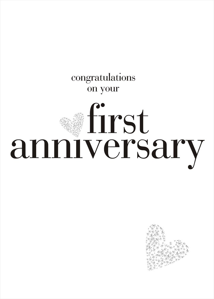 First Anniversary Card