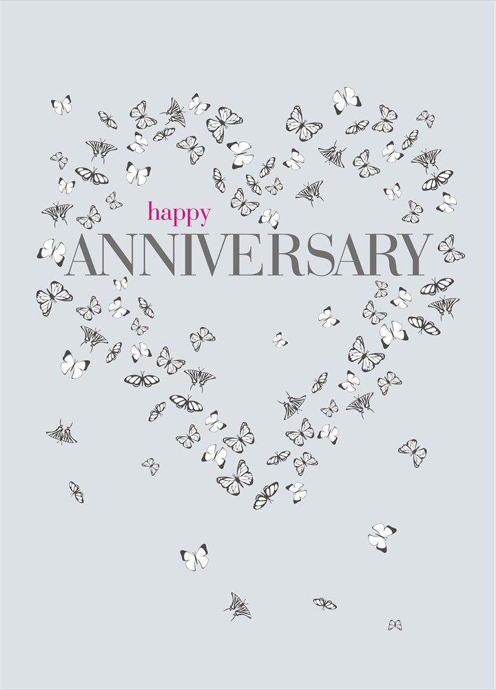 Butterfly Heart Anniversary Card