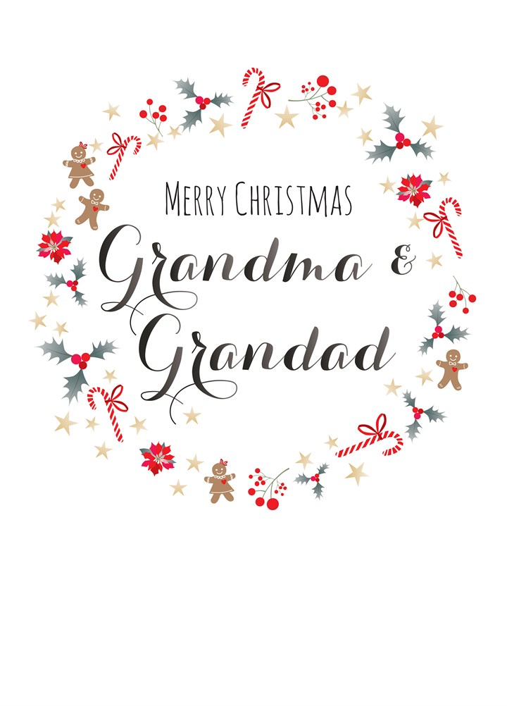 Merry Christmas Grandma And Grandad Card