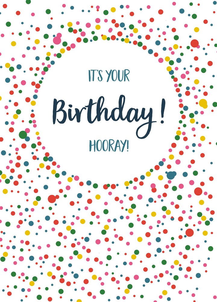 It's Your Birthday Hooray Dots Card