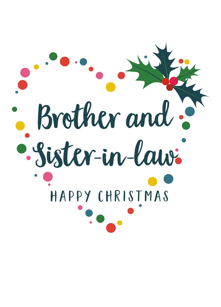 Brother And Sister-In-Law Happy Christmas Card