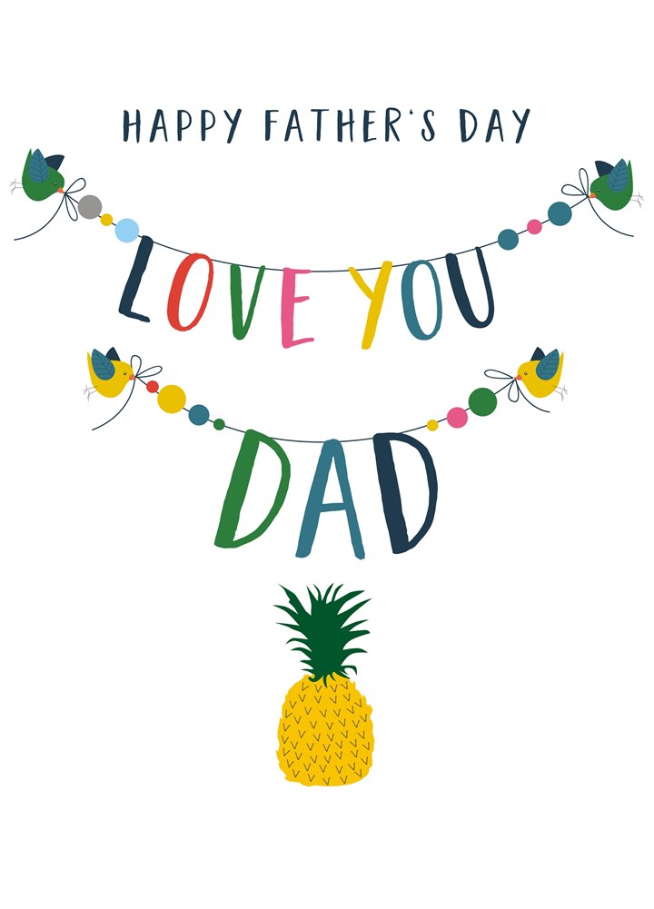 Happy Father's Day Love You Pineapple Card
