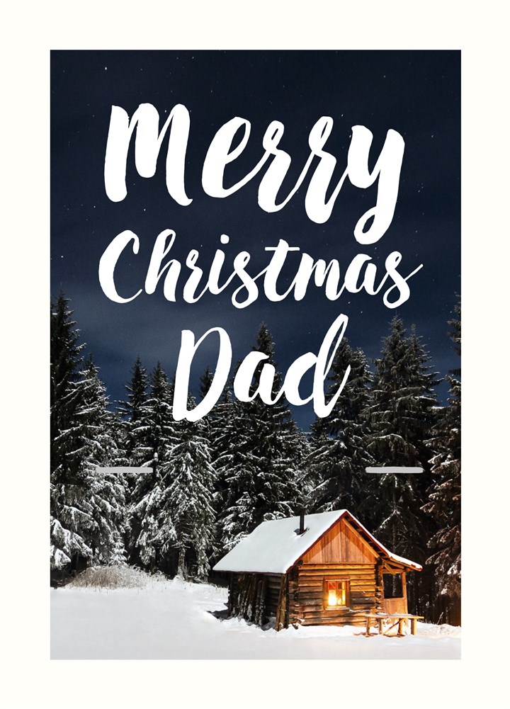 Log Cabin For Dad Card