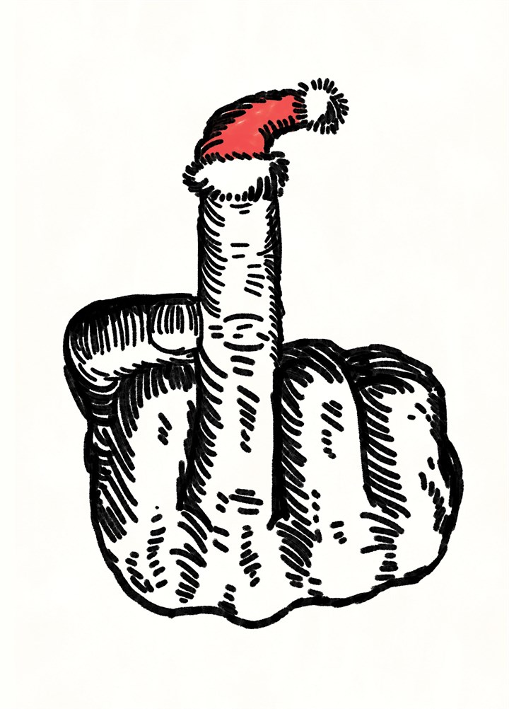 Give Christmas The Middle Finger Card