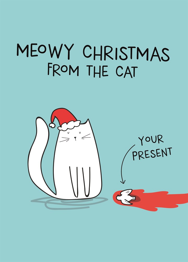 Christmas From The Cat Card