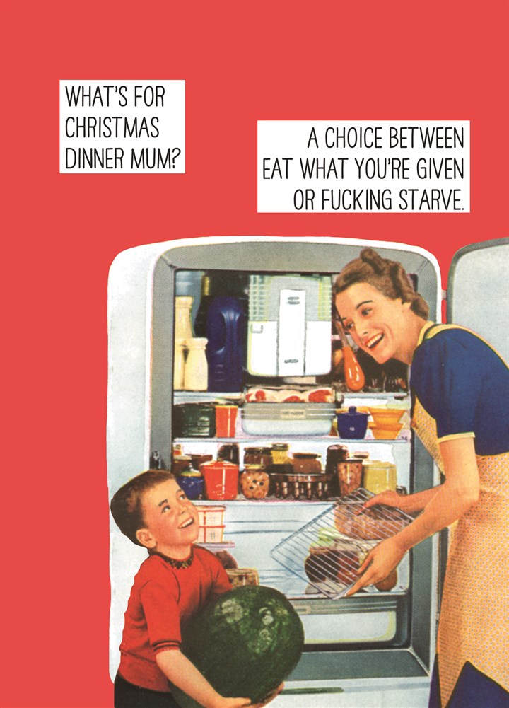 Christmas Dinner Mum Card
