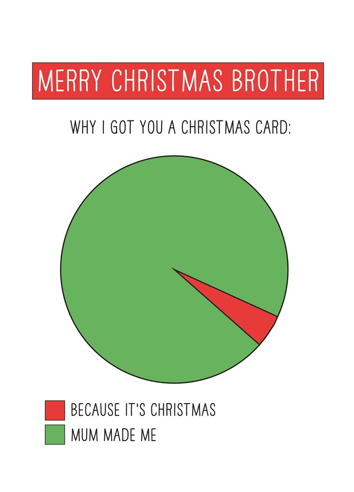 Brother Christmas Pie Chart Card