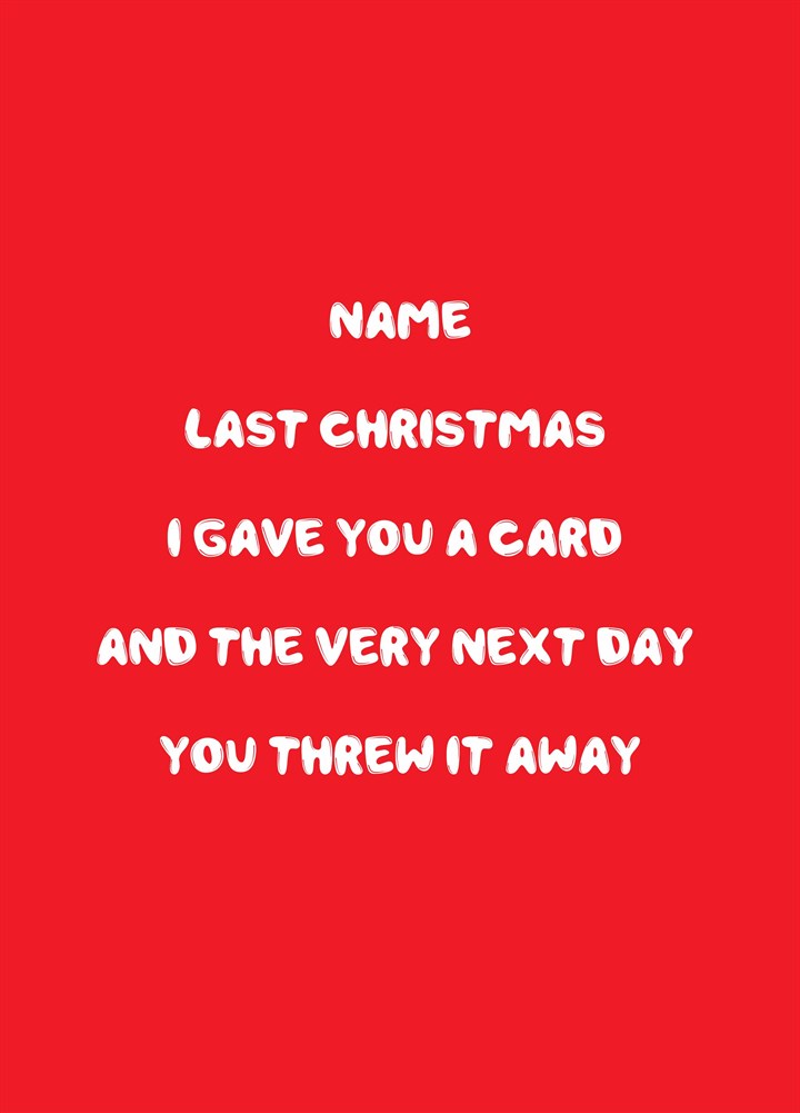 Last Christmas Card