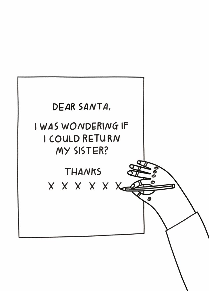 Dear Santa Sister Card