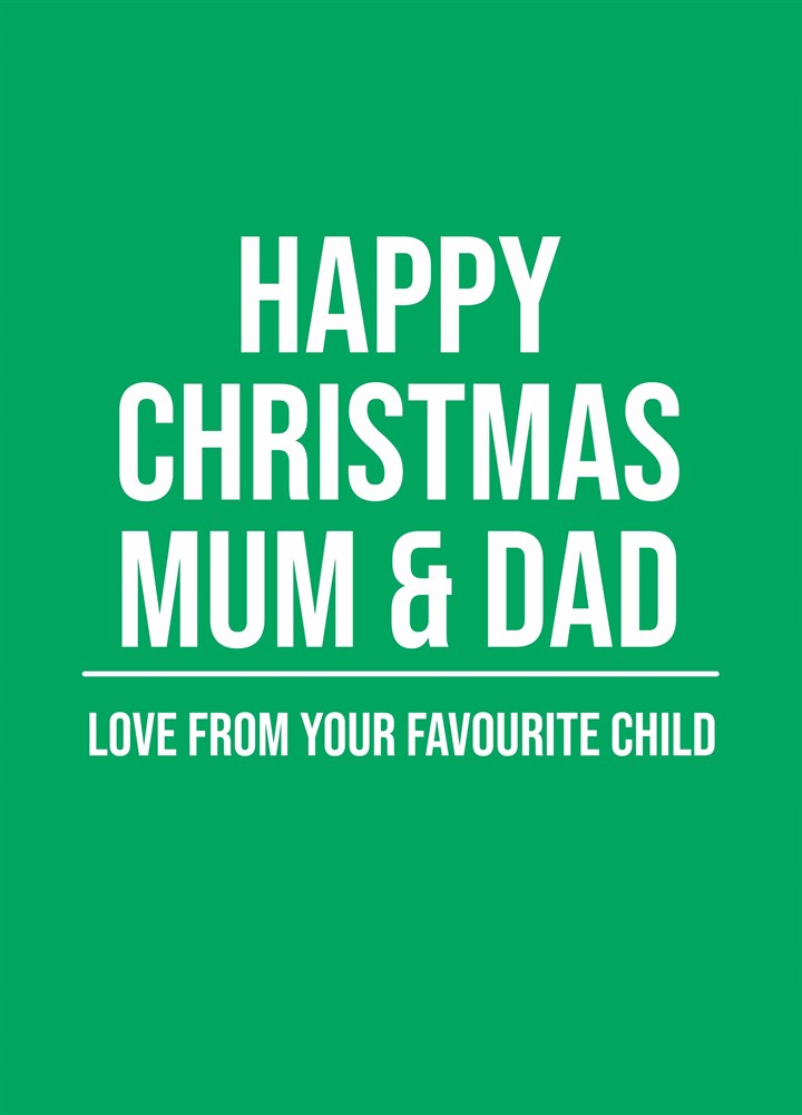 Christmas Mum And Dad Card