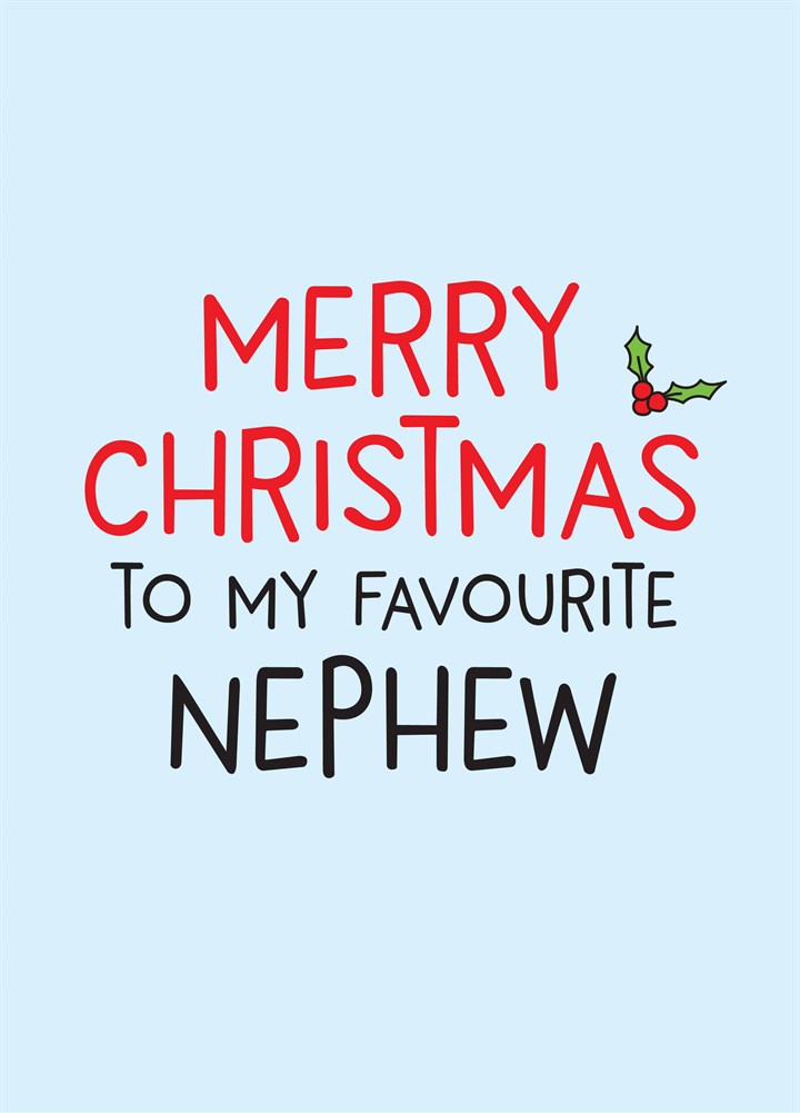 Christmas Favourite Nephew Card