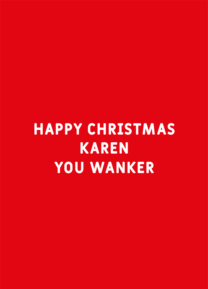 Christmas Wanker Card