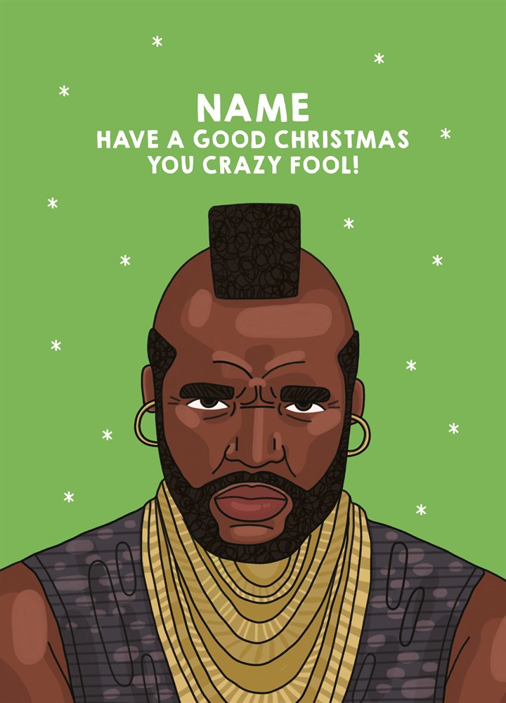Christmas Crazy Fool Card