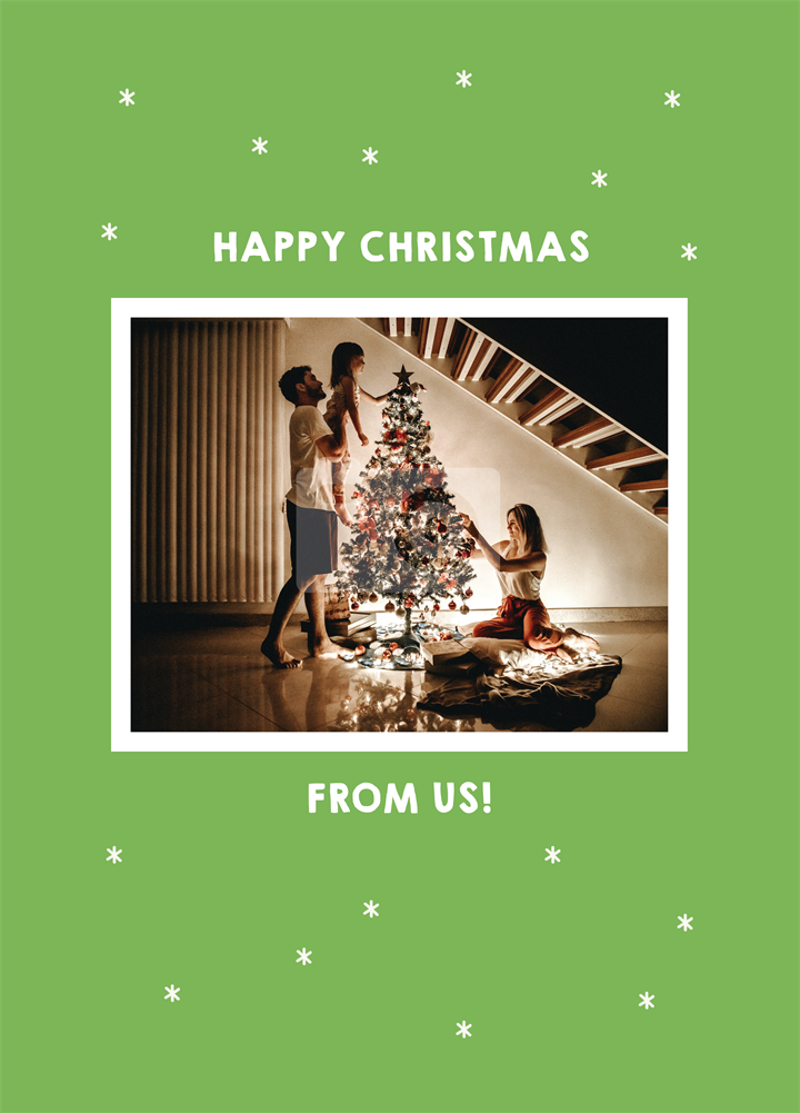 Happy Christmas From Us Card