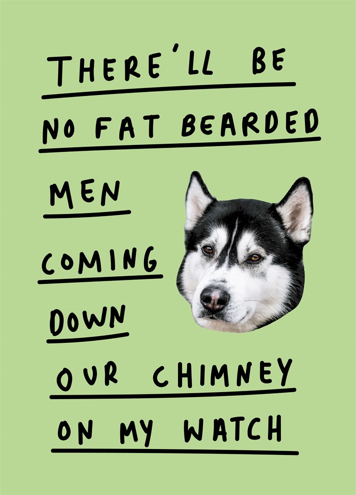No Fat Bearded Men Card