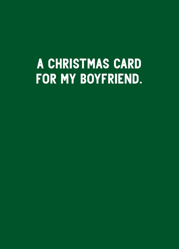 Christmas Card For My Boyfriend Card