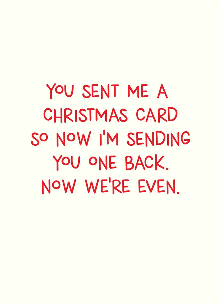 Sending You One Back Card