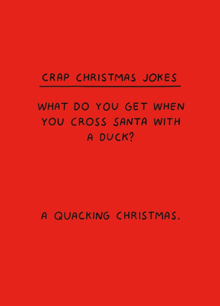 Crap Christmas Jokes Card
