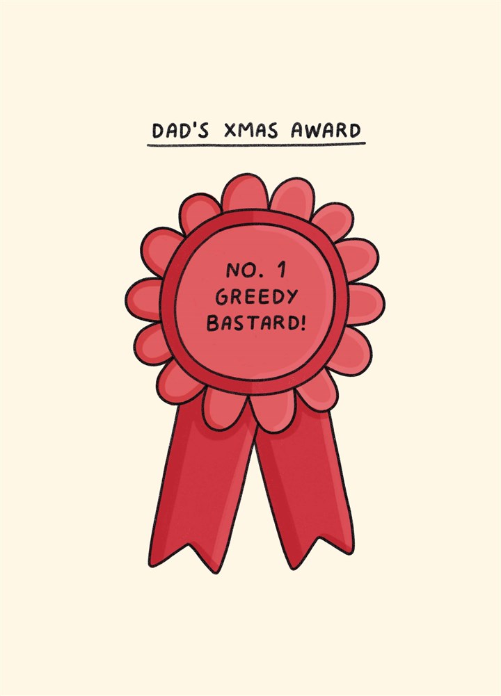 Dad's Xmas Award Card