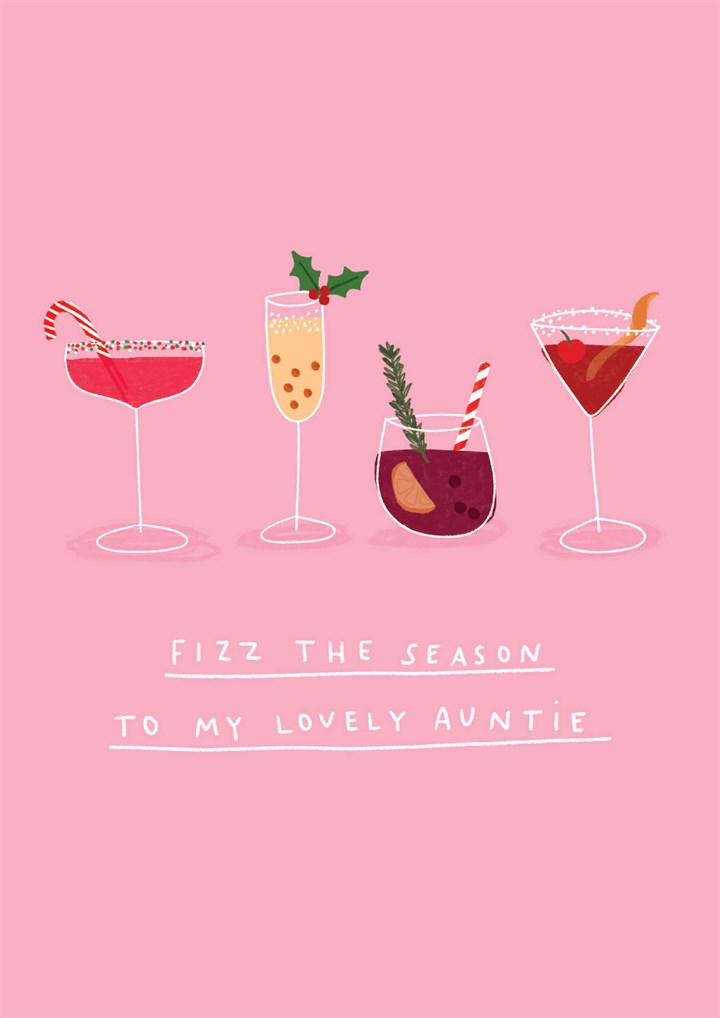 Auntie Fizz The Season Christmas Card