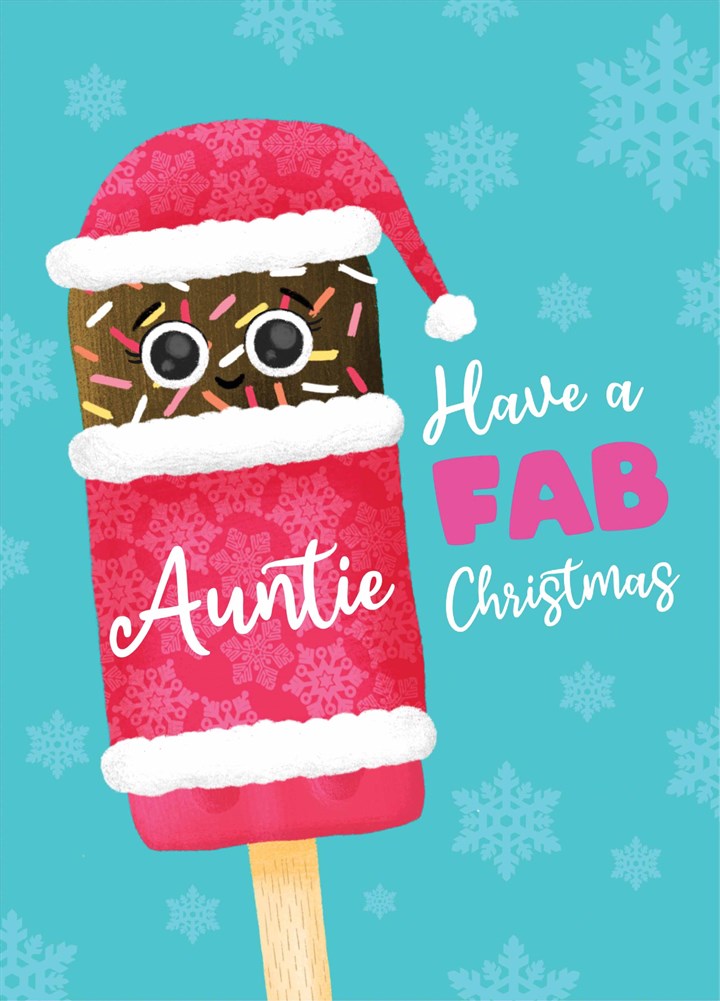 Auntie Fab Lolly Christmas Card