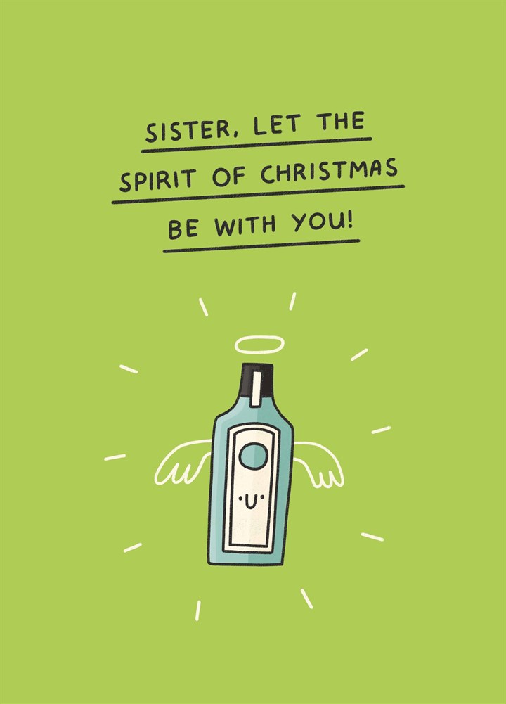Sister Spirit Of Christmas Card