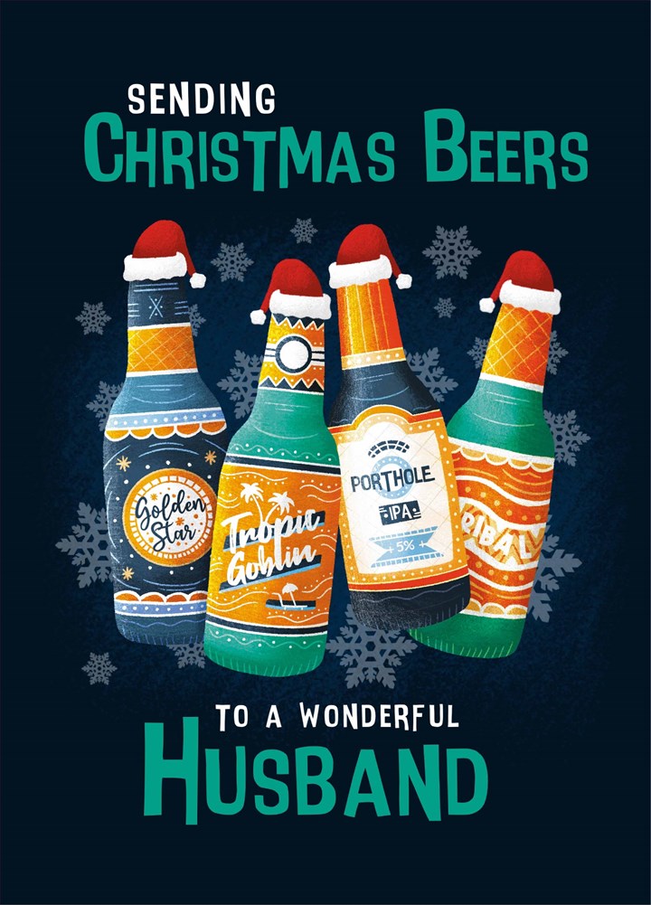 Husband Christmas Beers Card