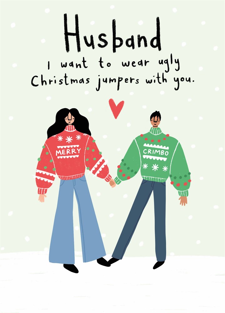 Husband Ugly Christmas Jumpers Card