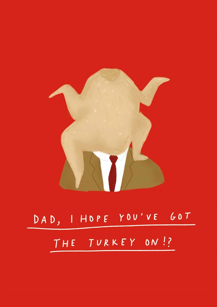 Dad Mr Bean Turkey Christmas Card
