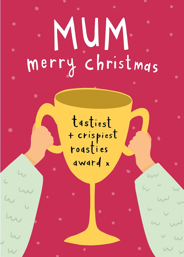 Mum Roasties Award Christmas Card