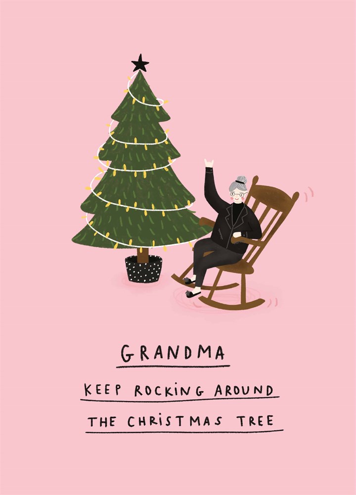 Grandma Keep Rocking Christmas Card