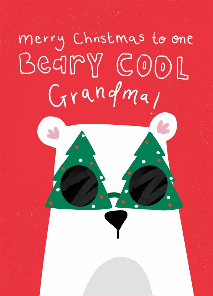 Beary Cool Grandma Christmas Card