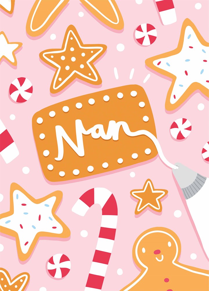 Nan Christmas Cookie Card